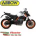 Terminale Di Scarico Arrow Ktm 890 Duke R 2020 Slip-On Race-Tech Alluminio Dark Moto Fondello Carbonio