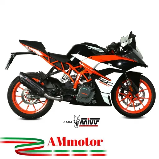 Mivv Ktm Rc 390 Terminale Di Scarico Marmitta Suono Black Moto Omologato
