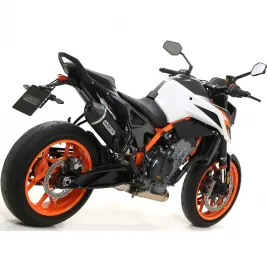 Terminale Di Scarico Arrow Ktm 890 Duke R 2020 Slip-On Race-Tech Alluminio Dark Moto Fondello Carbonio 2
