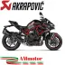 Akrapovic Kawasaki Z H2 Terminale Di Scarico Slip-On Line Titanio Moto Omologato