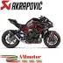 Akrapovic Kawasaki Z H2 Terminale Di Scarico Slip-On Line Titanio Nero Moto Racing