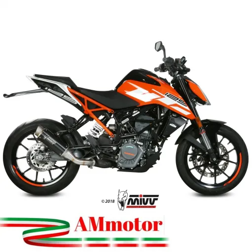 Mivv Ktm 125 Duke 17 - 2020 Terminale Di Scarico Marmitta Gp Pro Black Moto Omologato