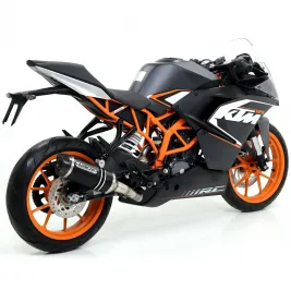 Terminale Di Scarico Arrow Ktm RC 125 15 - 2016 Slip-On Thunder Alluminio Dark Moto Fondello Carbonio 2