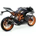 Terminale Di Scarico Arrow Ktm RC 125 15 - 2016 Slip-On Thunder Alluminio Dark Moto Fondello Carbonio