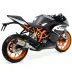 Terminale Di Scarico Arrow Ktm RC 125 15 - 2016 Slip-On Thunder Titanio Moto Fondello Carbonio