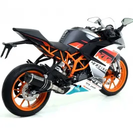 Terminale Di Scarico Arrow Ktm RC 390 15 - 2016 Slip-On Thunder Alluminio Dark Moto Fondello Carbonio 2