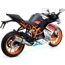 Terminale Di Scarico Arrow Ktm RC 390 15 - 2016 Slip-On Thunder Titanio Moto Fondello Carbonio 2