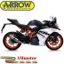 Terminale Di Scarico Arrow Ktm RC 390 17 - 2020 Slip-On Thunder Titanio Moto Fondello Carbonio