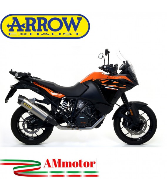 Terminale Di Scarico Arrow Ktm 1090 Adventure 17 - 2019 Slip-On Maxi Race-Tech Titanio Moto