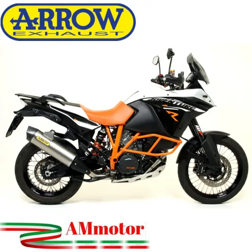 Terminale Di Scarico Arrow Ktm 1190 Adventure 13 - 2016 Slip-On Maxi Race-Tech Titanio Moto