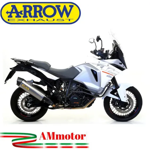 Terminale Di Scarico Arrow Ktm 1290 Super Adventure 15 - 2016 Slip-On Maxi Race-Tech Titanio Moto