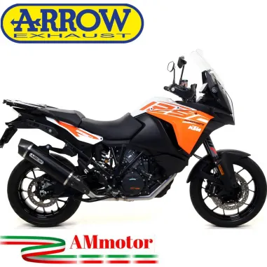 Terminale Di Scarico Arrow Ktm 1290 Super Adventure 17 - 2020 Slip-On Maxi Race-Tech Alluminio Dark Moto