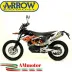 Terminale Di Scarico Arrow Ktm 690 Enduro R 09 - 2016 Slip-On Race-Tech Titanio Moto Fondello Carbonio