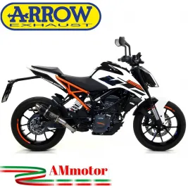 Terminale Di Scarico Arrow Ktm Duke 125 17 - 2020 Slip-On GP2 Dark Moto
