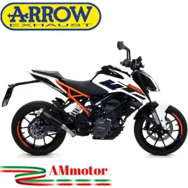 Terminale Di Scarico Arrow Ktm Duke 125 17 - 2020 Slip-On Pro-Race Nichrom Dark Moto