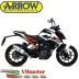 Terminale Di Scarico Arrow Ktm Duke 125 17 - 2020 Slip-On Thunder Alluminio Moto