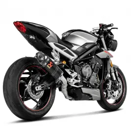 Akrapovic Triumph Street Triple 765 S / R / RS 17 - 2019 Terminale Di Scarico Slip-On Line Carbonio Moto Racing 2