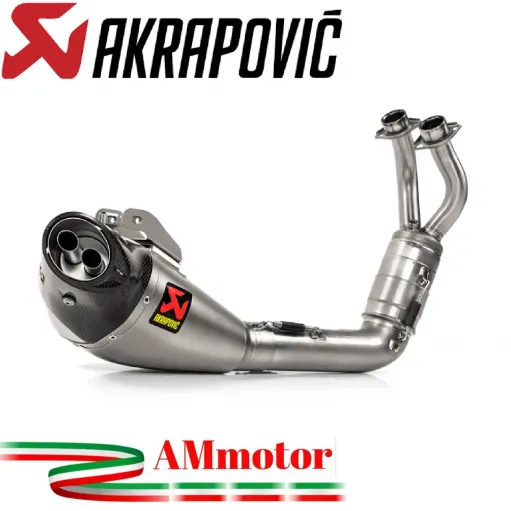 Akrapovic Yamaha Tracer 700 2020 Impianto Di Scarico Completo Racing Line Terminale Titanio Moto
