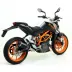 Terminale Di Scarico Arrow Ktm Duke 390 13 - 2016 Slip-On Thunder Alluminio Dark Moto Fondello Carbonio