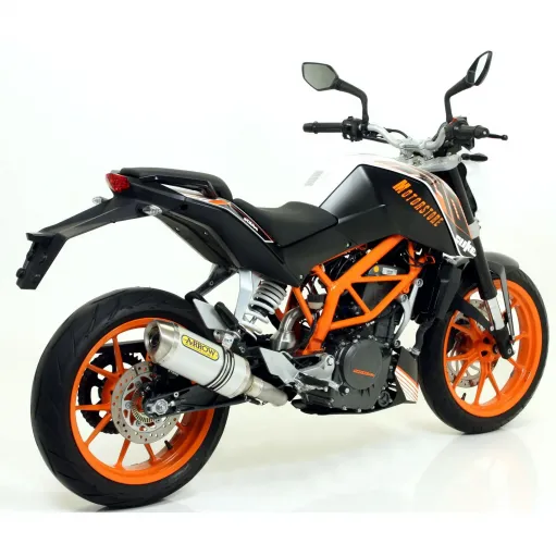 Terminale Di Scarico Arrow Ktm Duke 390 13 - 2016 Slip-On Thunder Alluminio Moto