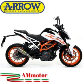 Terminale Di Scarico Arrow Ktm Duke 390 17 - 2020 Slip-On GP2 Titanio Moto