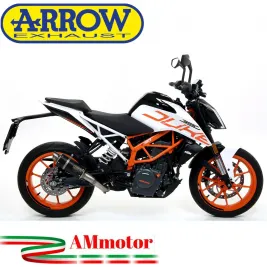 Terminale Di Scarico Arrow Ktm Duke 390 17 - 2020 Slip-On GP2 Dark Moto