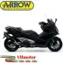 Terminale Di Scarico Arrow Kymco AK 550 17 - 2020 Slip-On Urban Alluminio Dark Moto Scooter