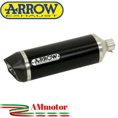 Terminale Di Scarico Arrow Suzuki Gsf 1250 Bandit 07 - 2016 Slip-On Race-Tech Alluminio Dark Moto Fondello Carbonio
