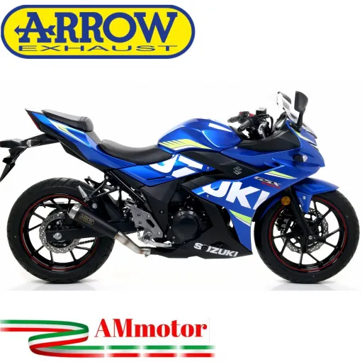 Terminale Di Scarico Arrow Suzuki Gsx 250 R 17 - 2020 Slip-On Pro-Race Nichrom Dark Moto