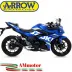 Terminale Di Scarico Arrow Suzuki Gsx 250 R 17 - 2020 Slip-On Pro-Race Nichrom Dark Moto