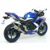 Terminale Di Scarico Arrow Suzuki Gsx-R 750 11 - 2016 Slip-On Thunder Titanio Moto Fondello Carbonio