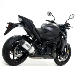 Terminale Di Scarico Arrow Suzuki Gsx-S 1000 / 1000 F 17 - 2020 Slip-On Race-Tech Alluminio Moto Fondello Carbonio 2