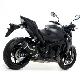 Terminale Di Scarico Arrow Suzuki Gsx-S 1000 / 1000 F 17 - 2020 Slip-On Race-Tech Alluminio Dark Moto Fondello Carbonio 2