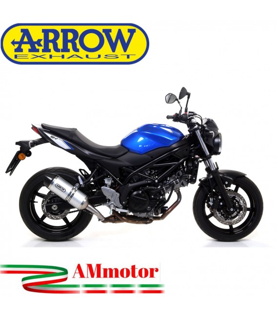 Terminale Di Scarico Arrow Suzuki SV 650 16 - 2020 Slip-On Race-Tech Alluminio Moto Fondello Carbonio