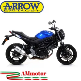 Terminale Di Scarico Arrow Suzuki SV 650 16 - 2020 Slip-On Race-Tech Alluminio Moto Fondello Carbonio