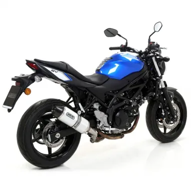 Terminale Di Scarico Arrow Suzuki SV 650 16 - 2020 Slip-On Race-Tech Alluminio Moto Fondello Carbonio