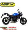 Terminale Di Scarico Arrow Suzuki SV 650 16 - 2020 Slip-On Race-Tech Titanio Moto Fondello Carbonio