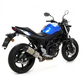 Terminale Di Scarico Arrow Suzuki SV 650 16 - 2020 Slip-On Race-Tech Titanio Moto Fondello Carbonio 2