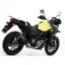 Terminale Di Scarico Arrow Suzuki V-Strom 650 17 - 2020 Slip-On Race-Tech Alluminio Dark Moto Fondello Carbonio