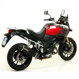 Terminale Di Scarico Arrow Suzuki V-Strom 1000 14 - 2016 Slip-On Maxi Race-Tech Alluminio Dark Moto Fondello Carbonio 2
