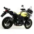 Terminale Di Scarico Arrow Suzuki V-Strom 1000 17 - 2020 Slip-On Maxi Race-Tech Alluminio Dark Moto Fondello Carbonio