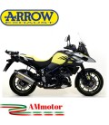 Terminale Di Scarico Arrow Suzuki V-Strom 1000 17 - 2020 Slip-On Maxi Race-Tech Titanio Moto Fondello Carbonio