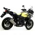 Terminale Di Scarico Arrow Suzuki V-Strom 1000 17 - 2020 Slip-On Maxi Race-Tech Titanio Moto Fondello Carbonio