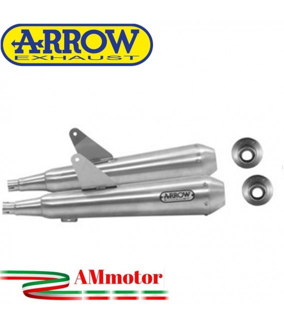 Terminali Di Scarico Arrow Triumph Bonneville T100 17 - 2020 2 Slip-On Pro-Racing Nichrom Moto