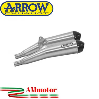 Terminali Di Scarico Arrow Triumph Speed Twin 1200 19 - 2020 2 Slip-On Pro-Racing Nichrom Moto Fondello Carbonio