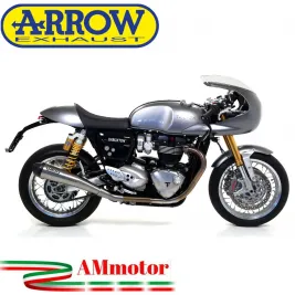 Terminali Di Scarico Arrow Triumph Thruxton 1200 / 1200 R 16 - 2020 2 Slip-On Pro-Racing Nichrom Moto Fondello Carbonio