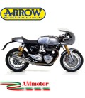 Terminali Di Scarico Arrow Triumph Thruxton 1200 / 1200 R 16 - 2020 2 Slip-On Pro-Racing Nichrom Moto Fondello Carbonio