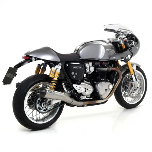 Terminali Di Scarico Arrow Triumph Thruxton 1200 / 1200 R 16 - 2020 2 Slip-On Pro-Racing Nichrom Moto Fondello Carbonio