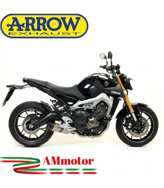 Terminale Di Scarico Arrow Yamaha MT-09 13 - 2020 Slip-On Thunder Carbonio Moto Fondello Carbonio