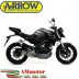 Terminale Di Scarico Arrow Yamaha MT 125 14 - 2019 Slip-On Thunder Titanio Moto Fondello Carbonio